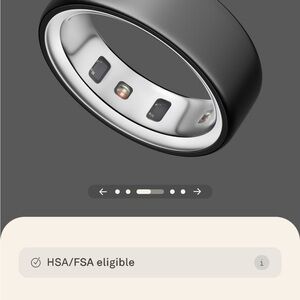 Oura Ring Gen4- Stealth, Size 8